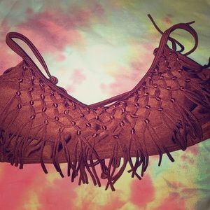 Knitted bathing suit top